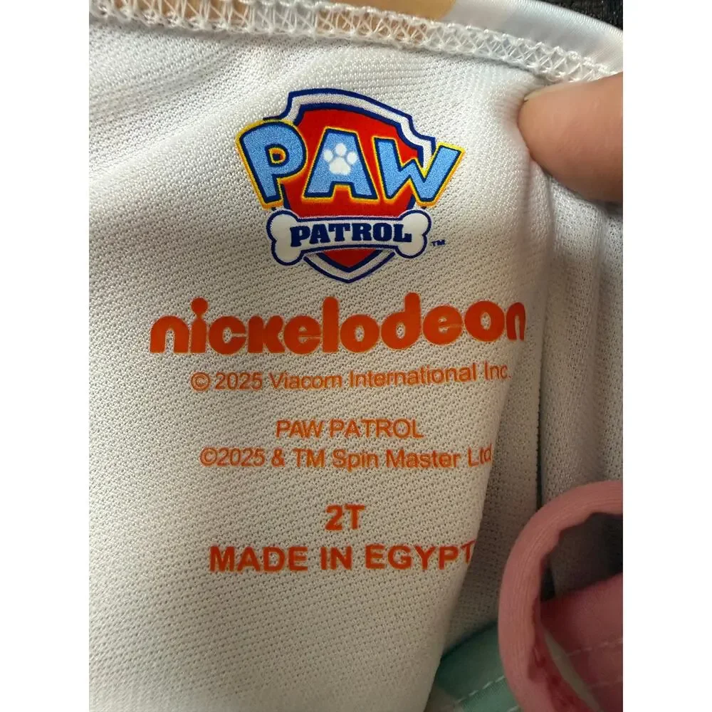 Paw Patrol Nickelodeon Girls UPF 50+ One Piece Bathing Suit with side cutout 2T
